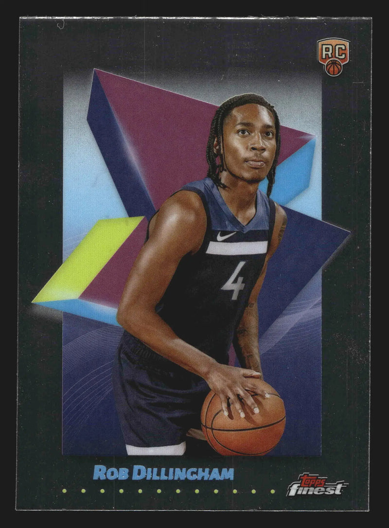 2024-25 Topps Finest Rob Dillingham #61 RC Minnesota Timberwolves - Basketball Card Single
