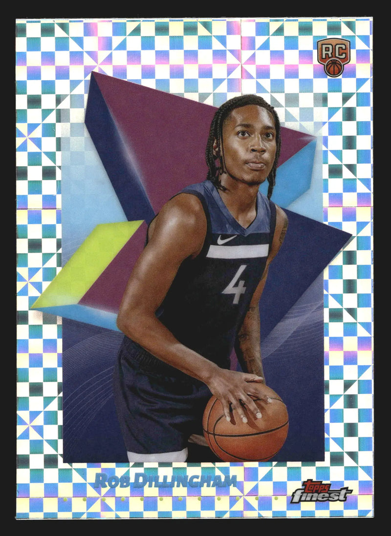 2024-25 Topps Finest Rob Dillingham #61 X-Fractor RC Timberwolves - Basketball Card Single