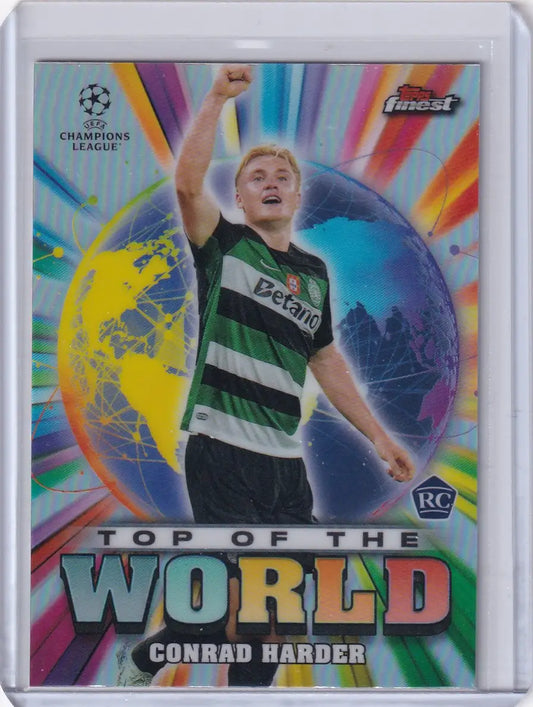 Conrad Harder Topps Finest soccer card from Sporting Clube de Port 2024-25 Top of World
