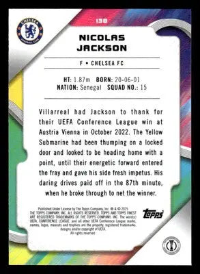 2024-25 Topps Finest UEFA Club Comp #138 Nicolas Jackson - Other