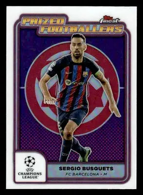 2024-25 Topps Finest UEFA Club Comp #PF-15 Sergio Busquets Prized Footballers - Soccer Card Single
