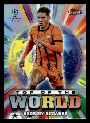 2024-25 Topps Finest UEFA Club Comp #TW-9 Georgiy Sudakov Top of the World - Soccer Card Single