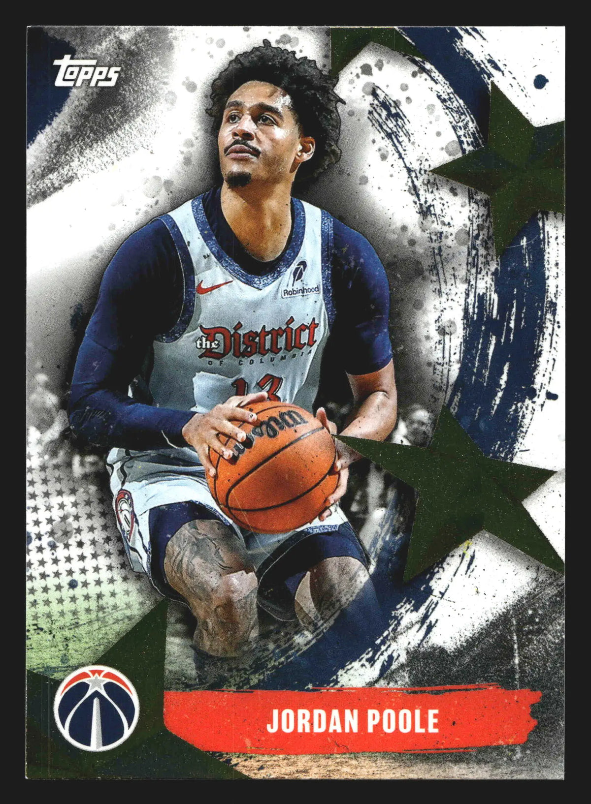 2024-25 Topps Jordan Poole #94 Crackleboard Wizards - Basketball Card Single