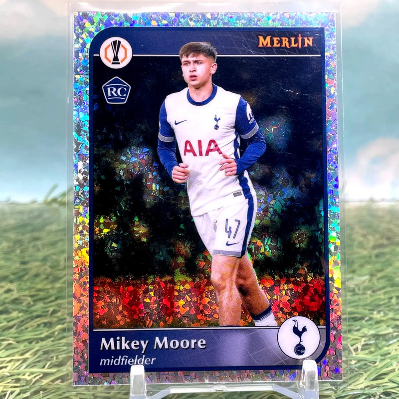2024-25 Topps Merlin UEFA CC Mini Diamond Mikey Moore #147 Tottenham Hotspur RC - Soccer Card Single