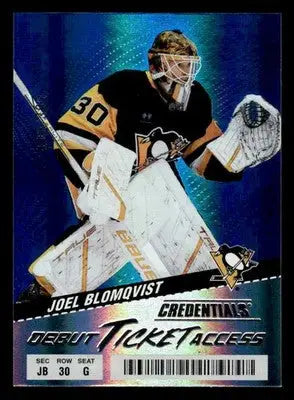 2024-25 UD Credentials #103 Joel Blomqvist Debut Ticket Access Blue #348/399 - Hockey Card Single