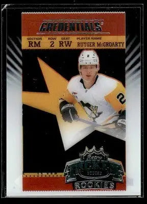 2024-25 UD Credentials #RTR-RM Rutger McGroarty Acetate Retro Ticket Rookies - Hockey Card Single
