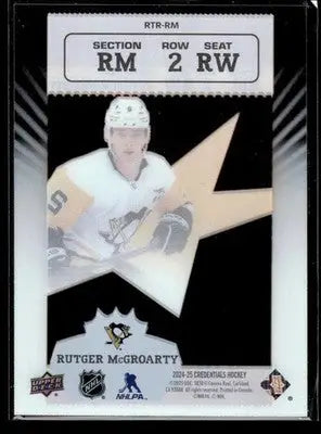 2024-25 UD Credentials #RTR-RM Rutger McGroarty Acetate Retro Ticket Rookies - Hockey Card Single