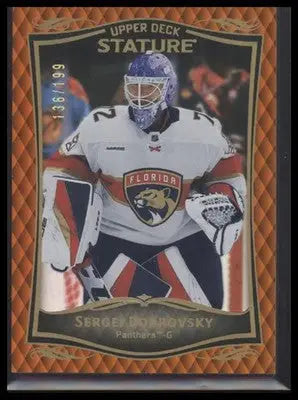 2024-25 UD Stature Sergei Bobrovsky #17 2023-24 Orange SN #/199 Panthers