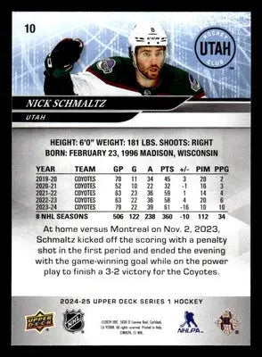 2024-25 Upper Deck #10 Nick Schmaltz - Hockey Card Single