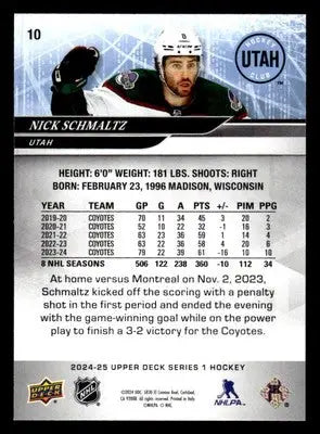 2024-25 Upper Deck #10 Nick Schmaltz - Hockey Card Single