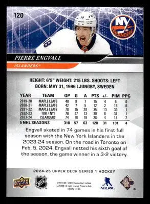 2024-25 Upper Deck #120 Pierre Engvall - Hockey Card Single