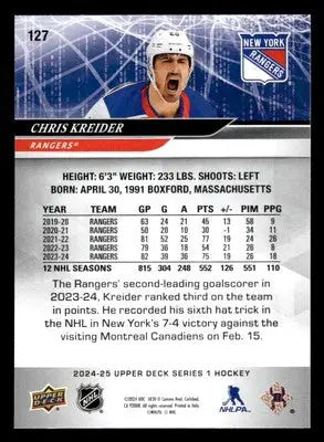 2024-25 Upper Deck #127 Chris Kreider - Hockey Card Single