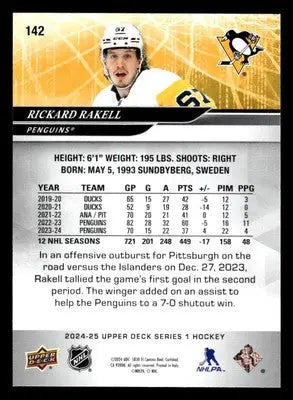 2024-25 Upper Deck #142 Rickard Rakell - Hockey Card Single