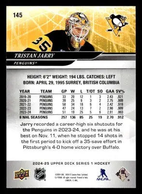 2024-25 Upper Deck #145 Tristan Jarry - Hockey Card Single