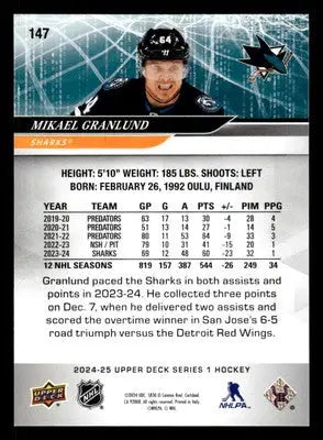 2024-25 Upper Deck #147 Mikael Granlund - Hockey Card Single