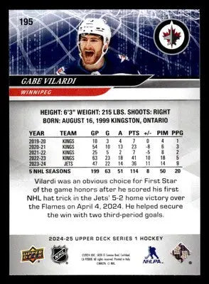 2024-25 Upper Deck #195 Gabe Vilardi - Hockey Card Single