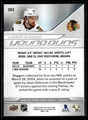 2024-25 Upper Deck #203 Landon Slaggert