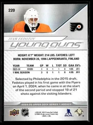 2024-25 Upper Deck #220 Ivan Fedotov - Hockey Card Single