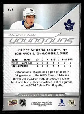 2024-25 Upper Deck #237 Marshall Rifai - Hockey Card Single