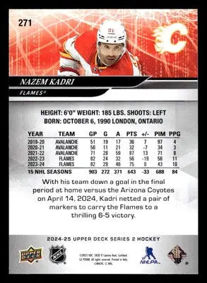 2024-25 Upper Deck #271 Nazem Kadri - Hockey Card Single