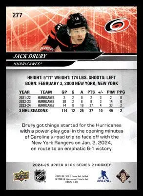 2024-25 Upper Deck #277 Jack Drury - Hockey Card Single