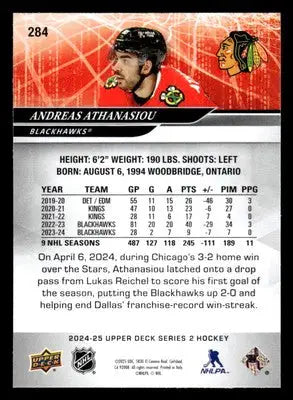 2024-25 Upper Deck #284 Andreas Athanasiou - Hockey Card Single