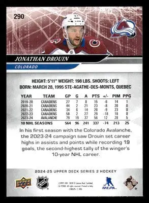 2024-25 Upper Deck #290 Jonathan Drouin - Hockey Card Single