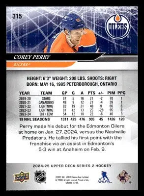 2024-25 Upper Deck #315 Corey Perry - Hockey Card Single