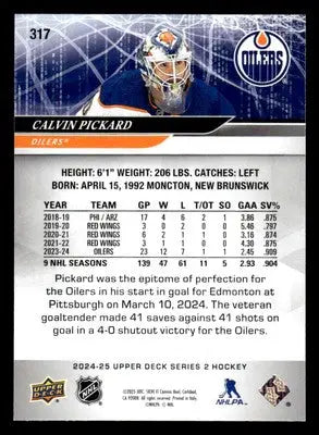 2024-25 Upper Deck #317 Calvin Pickard - Hockey Card Single