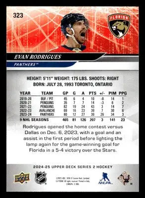 2024-25 Upper Deck #323 Evan Rodrigues - Hockey Card Single