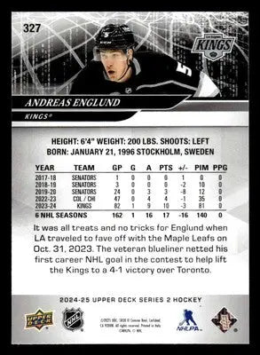2024-25 Upper Deck #327 Andreas Englund - Hockey Card Single