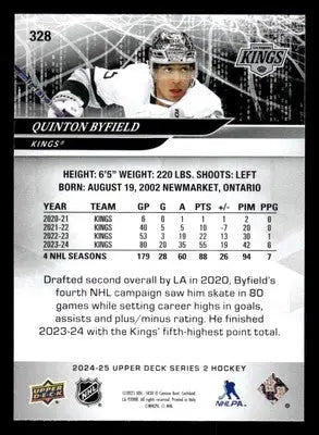 2024-25 Upper Deck #328 Quinton Byfield - Hockey Card Single