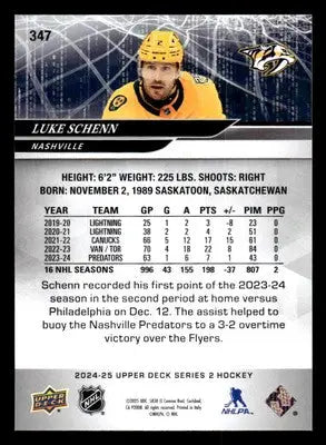 2024-25 Upper Deck #347 Luke Schenn - Hockey Card Single