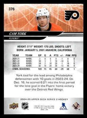 2024-25 Upper Deck #376 Cam York - Hockey Card Single