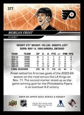 2024-25 Upper Deck #377 Morgan Frost - Hockey Card Single