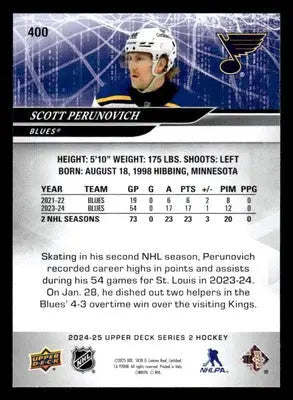 2024-25 Upper Deck #400 Scott Perunovich - Hockey Card Single
