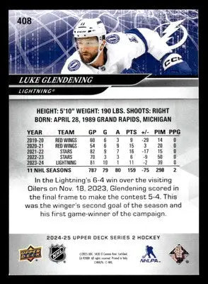 2024-25 Upper Deck #408 Luke Glendening - Hockey Card Single