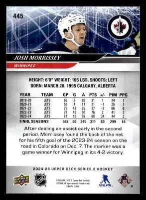 2024-25 Upper Deck #445 Josh Morrissey - Hockey Card Single