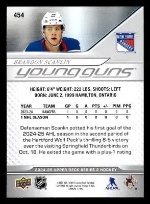 2024-25 Upper Deck #454 Brandon Scanlin - Hockey Card Single
