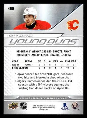2024-25 Upper Deck #460 Adam Klapka - Hockey Card Single