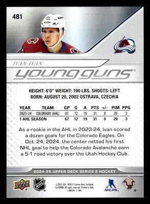 2024-25 Upper Deck #481 Ivan Ivan