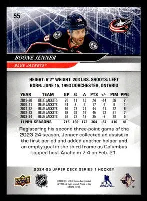 2024-25 Upper Deck #55 Boone Jenner - Hockey Card Single