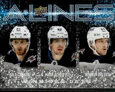 2024-25 Upper Deck #AL-32 Kyle Connor / Mark Scheifele / Nikolaj Ehlers A-Lines - Hockey Card Single