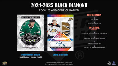 2024/25 Upper Deck Black Diamond Hockey Hobby Box - Sports Card Hobby Boxes