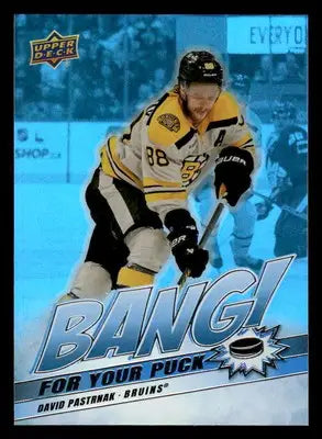 2024-25 Upper Deck #BP-9 David Pastrnak Bang! For Your Puck - Hockey Card Single