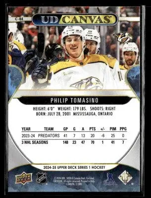 2024-25 Upper Deck #C-84 Philip Tomasino UD Canvas - Hockey Card Single