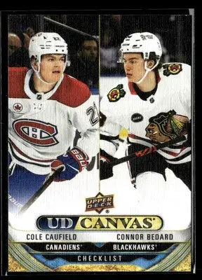 2024-25 Upper Deck #C-90 Cole Caufield / Connor Bedard UD Canvas - Hockey Card Single