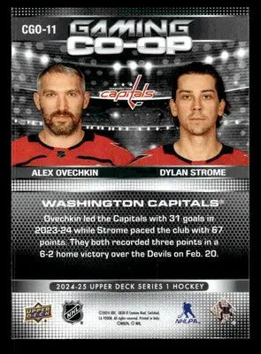 2024-25 Upper Deck #CGO-11 Alex Ovechkin / Dylan Strome Gaming Co-Op - Hockey Card Single