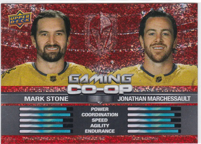 Hockey trading card featuring Mark Stone and Marchessault from Upper Deck’s 2024-25 set
