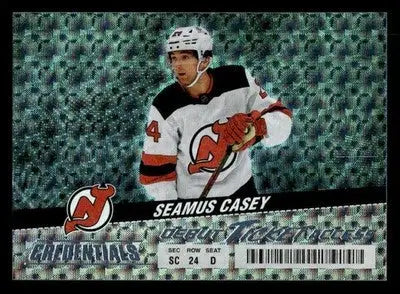2024-25 Upper Deck Credentials #110 Seamus Casey Debut Ticket Access - Hockey Card Single